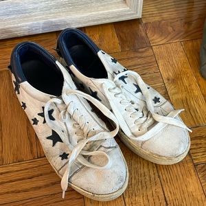 J/Skides NYC leather sneaker with blue stars